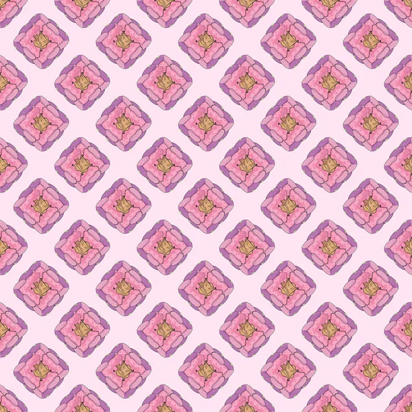 Бесшовный Фон Розовая Мозаика Геометрический Бесшовный Рисунок Дизайна Иллюстрация — стоковое фото