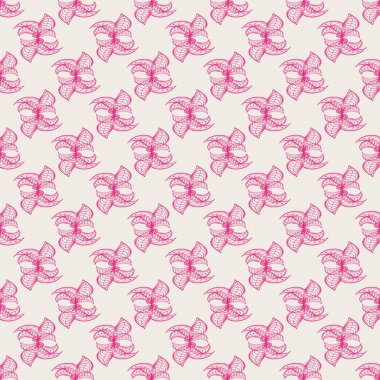 Kusursuz bir arka plan, pembe yapraklar. Tasarım için geometrik kusursuz desen. Görüntü