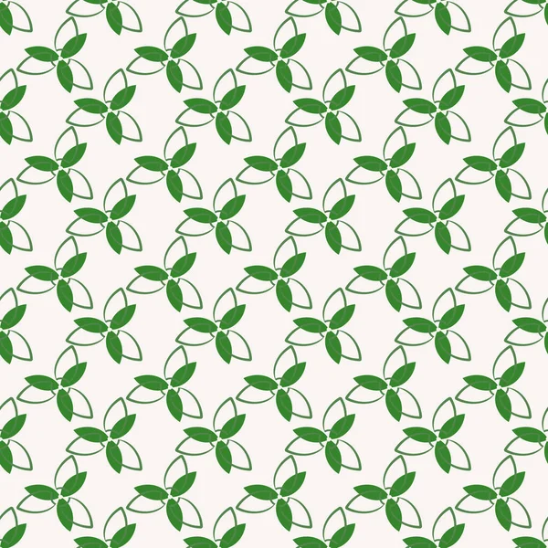 Безшовний Фон Три Зелених Листя Безшовні Текстури Дизайну Ілюстрація — стокове фото