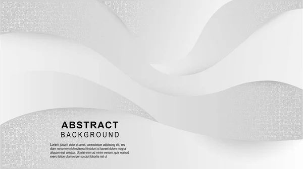 Abstrait Géométrique Blanc Gris Courbe Dégradé Fond Avec Espace Pour — Image vectorielle