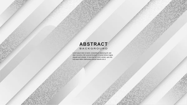 Abstract Geometric White Gray Curved Line Gradient Background Space Concept — Stock Vector