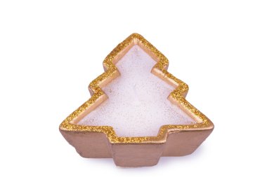 Candle in the shape of a Christmas tree
