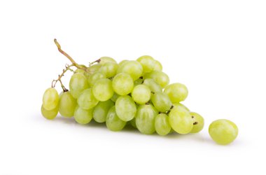 Olgun beyaz üzüm çiy ile