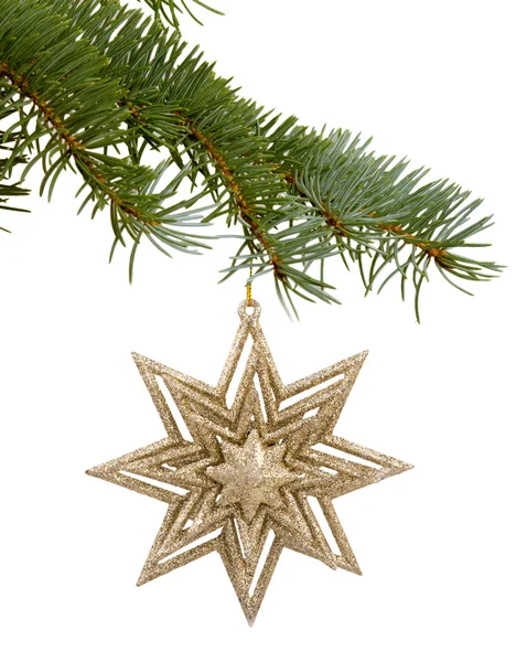 Christmas toy in the shape of a star — Stock Photo, Image