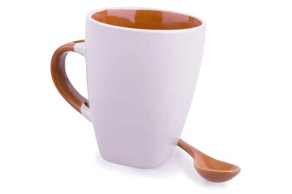 Tasse mit einem Löffel — Stockfoto