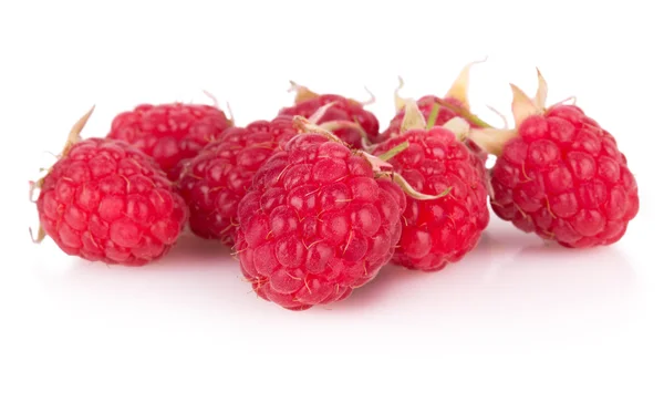 Group of raspberries on white background — Stock Photo, Image