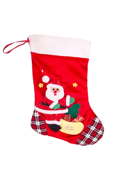 Kırmızı Noel çorap — Stok fotoğraf