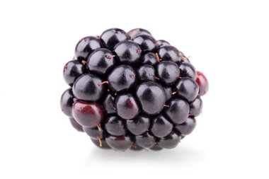 juicy blackberries on a white background