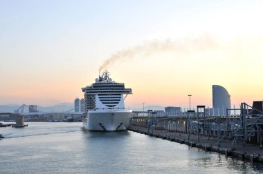 Yolcu gemisi MSC Seaview İspanya 'nın Barcelona limanına yanaştı.