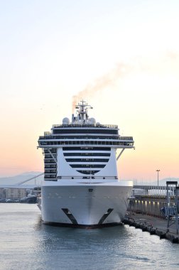 Yolcu gemisi MSC Seaview İspanya 'nın Barcelona limanına yanaştı.