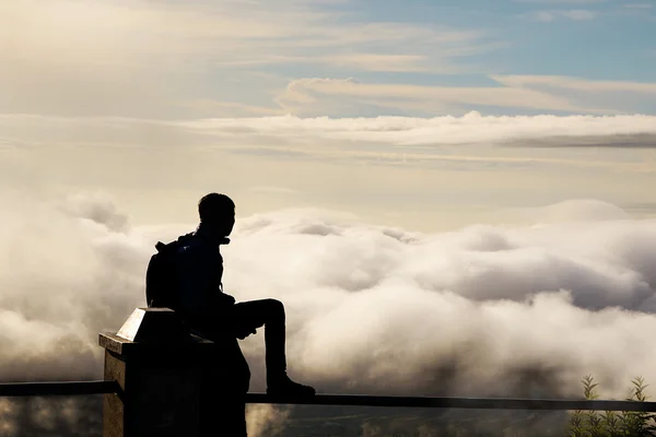 Silhouette Photography, a man and the sky — Stock Photo, Image