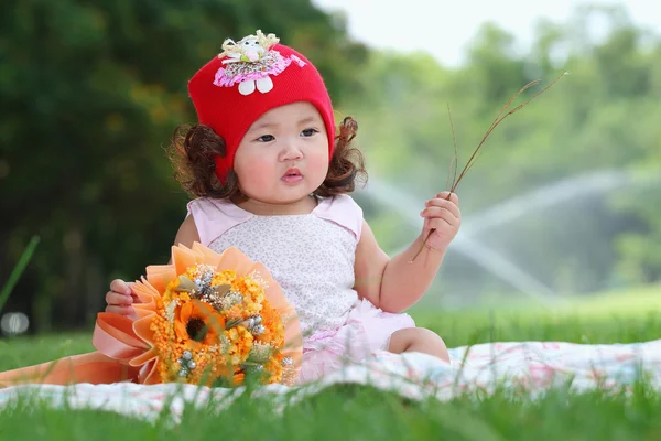 小小的亚洲女孩 — 图库照片