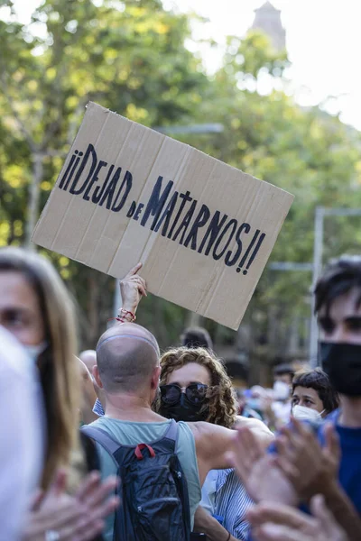 Barcelona Spain July 2021 Demonstration Lgtbiphobic Violence — стокове фото