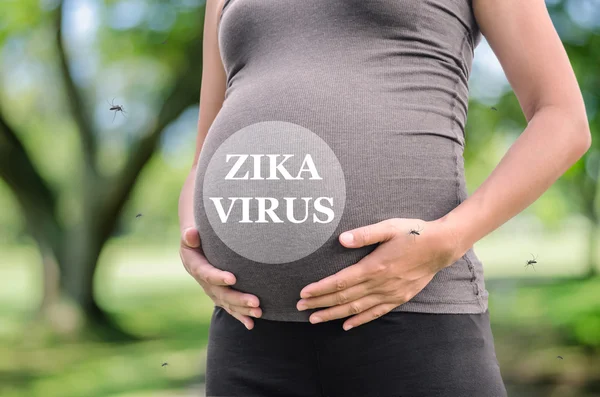 Pregnant woman with mosquitoes bite — Stock Photo, Image