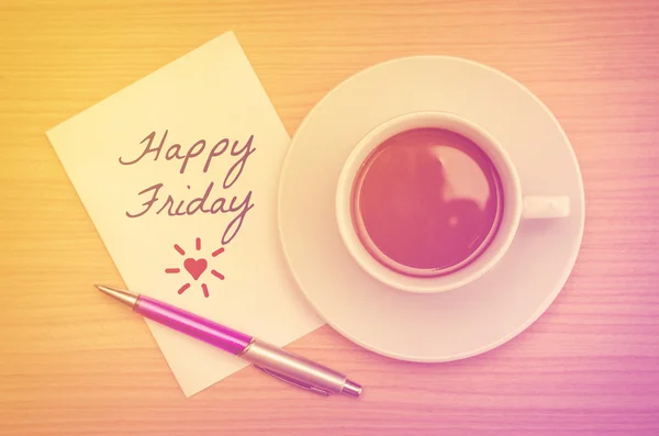 Happy Friday with coffee cup — Stock Photo, Image