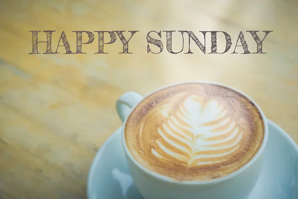 Happy Sunday dengan cangkir kopi — Stok Foto