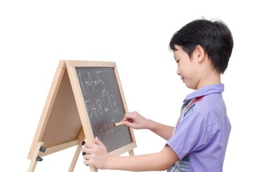 Matematik cevap kara tahta yazma çocuk