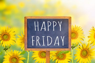 Mutlu Cuma günü yazı tahtası 