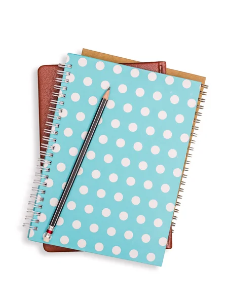 Notebook stack och penna. — Stockfoto