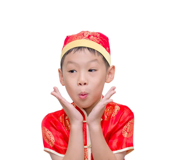 Garçon chinois en costume traditionnel . — Photo
