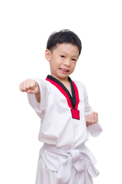 Aziatische taekwondo jongen — Stockfoto