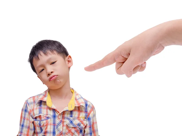 Descontento chico aburrido de su padre comando . — Foto de Stock