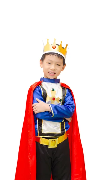 Asiatique garçon est habillé en costume d'un prince — Photo