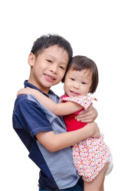 Genç Asyalı kardeşim ve kız kardeşi