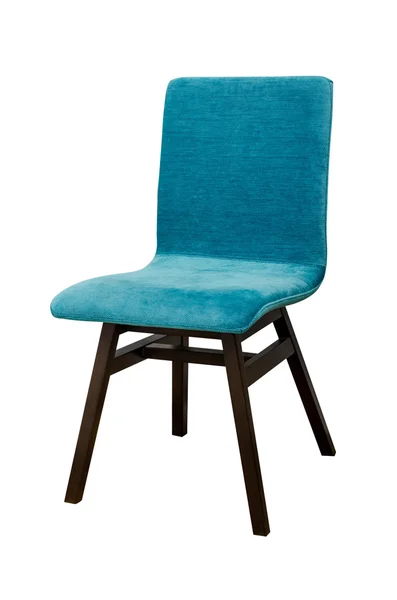 Chaise de couleur bleue isolée — Photo