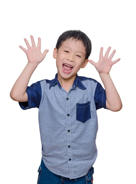 Young Asian boy smiling — Stock Photo, Image