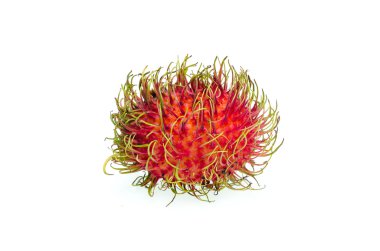 Beyaz arka plan üzerinde izole rambutan meyve