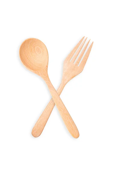 Wooden spoon and fork — Stock Photo, Image