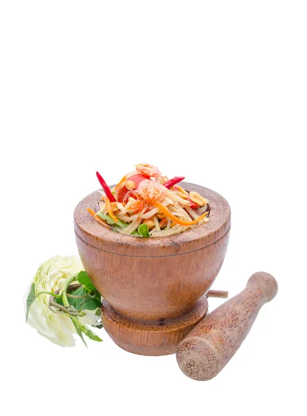 Papaya salad ,Thai famous food — Stock Photo, Image