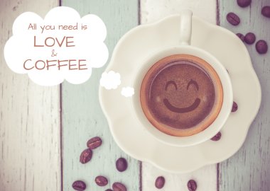 Quote:All you need is love & coffee clipart
