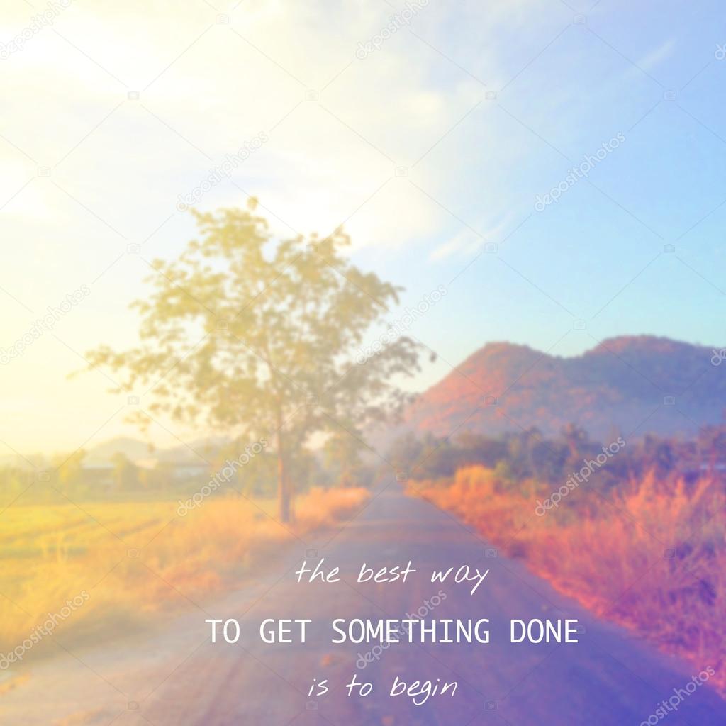 Inspirational quote on blur background with vintage filter Stock Photo by  ©parinyabinsuk 98962072