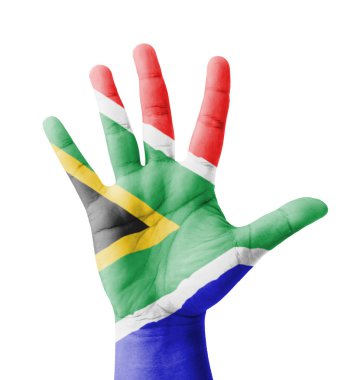 Aç elini kaldırdı, çok amaçlı kavramı, Güney Afrika Cumhuriyeti bayrağı boyama