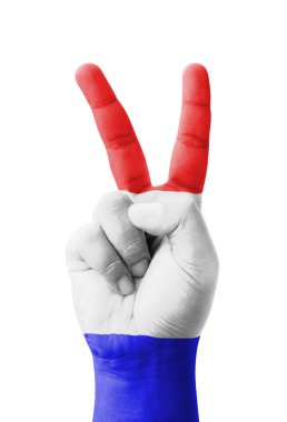 V işareti, Hollanda bayrağı VI sembolü olarak boyalı yapım el