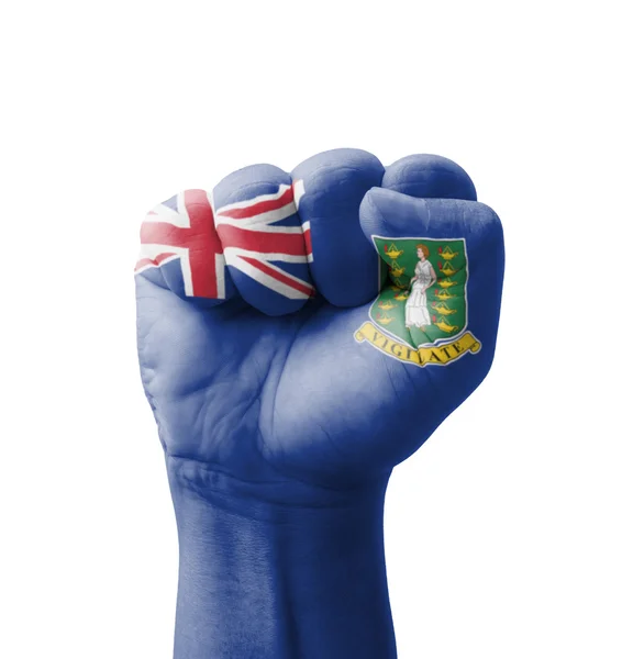 İngiliz Virgin Adaları bayrağı yumruk boyalı, çok amaçlı conce — Stok fotoğraf