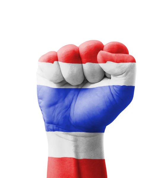 泰国国旗画，多目的概念 — — 孤立的拳头 — 图库照片