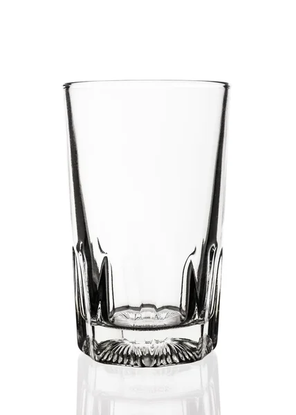 白色背景的空玻璃杯 — 图库照片