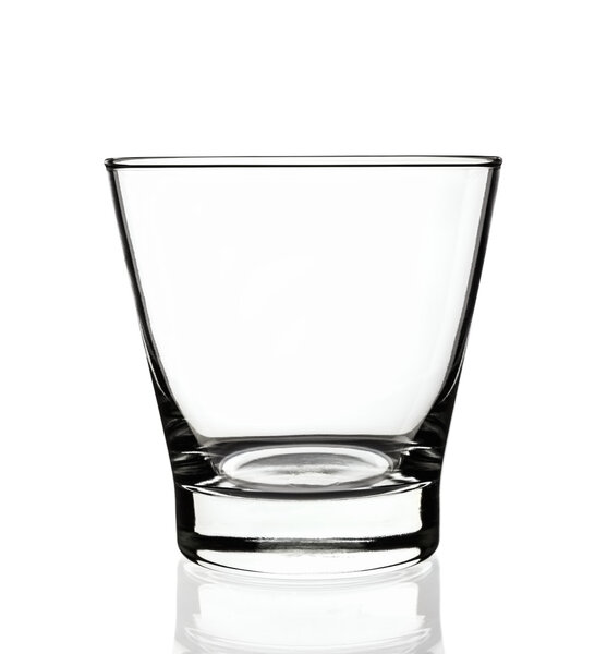 Empty glass isolated on white background