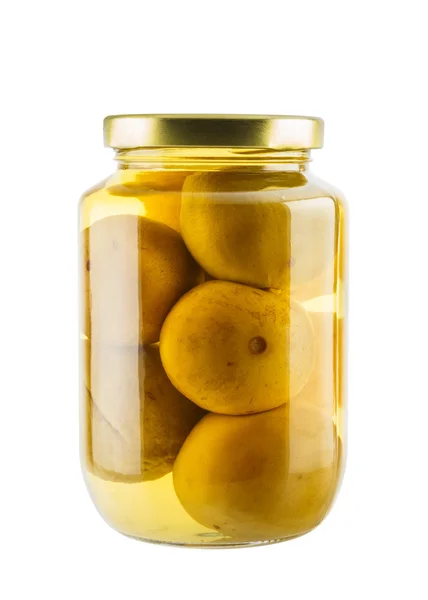 Pickled lemon isolated on white background — Stock fotografie