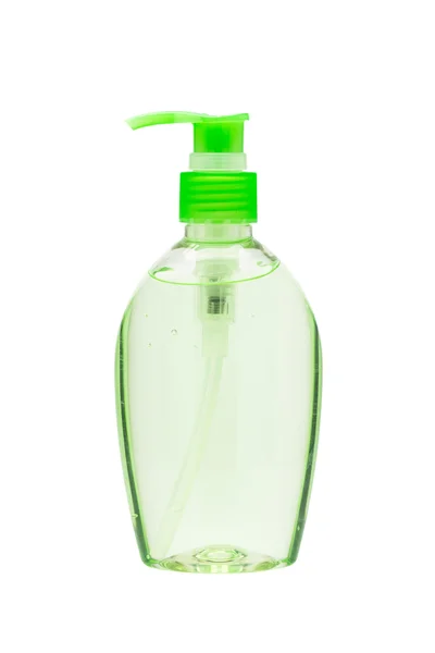 Hand sanitizer bottle with a pump dispenser isolated on white ba Zdjęcie Stockowe