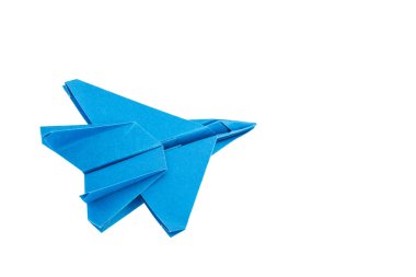 Origami F-15 Eagle Jet Fighter uçak üzerinde beyaz backgr izole