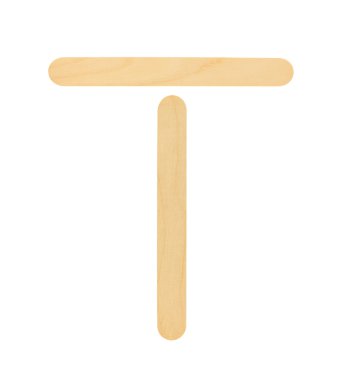 Beyaz arka plan üzerinde izole T-dil depressor