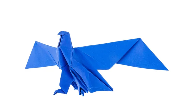 Origami eagle geïsoleerd op witte achtergrond — Stockfoto