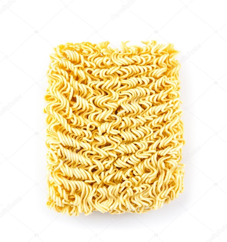 Instant noodles isolated on white background