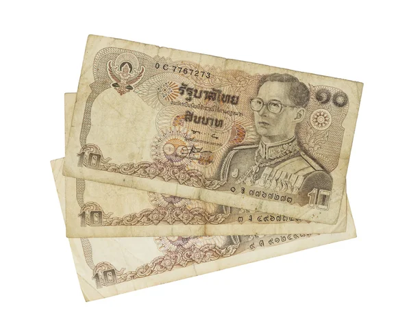 Billetes de Tailandia 10 baht año 1978 — Foto de Stock