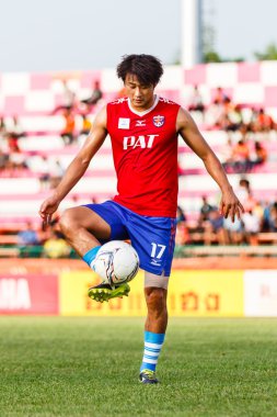 Sisaket Tayland-21 Haziran: Lee Sang-Ho, Singhtarua Fc. actio içinde