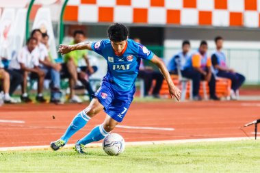 SISAKET THAILAND-JUNE 21: Wisarut Wai-Ngan of Singhtarua FC. in